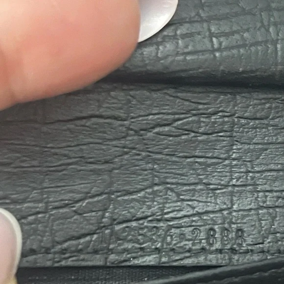 Gucci Black Leather bifold Wallet with Bamboo Accent vintage - Picture 11 of 12